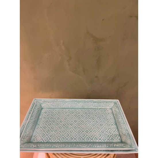 S/2 FLAT TRAY كسسوارات منزليه TURQUOISE