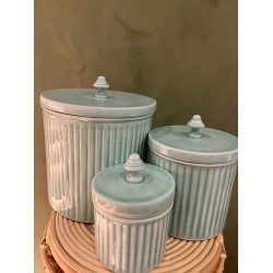 S/3 JAR  كسسوارات منزليه STRIPED TURQUOISE