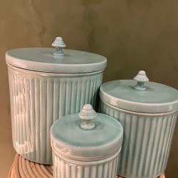 S/3 JAR  كسسوارات منزليه STRIPED TURQUOISE
