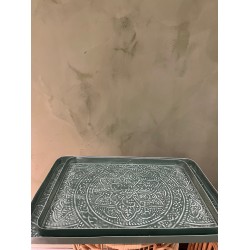 S/2 TRAY W/ LOVE EDGE كسسوارات منزليه GREEN