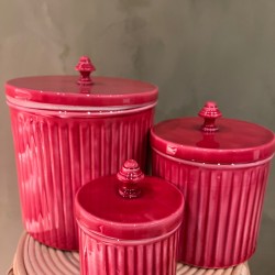 S/3 STRIPED JAR  كسسوارات منزليه RED