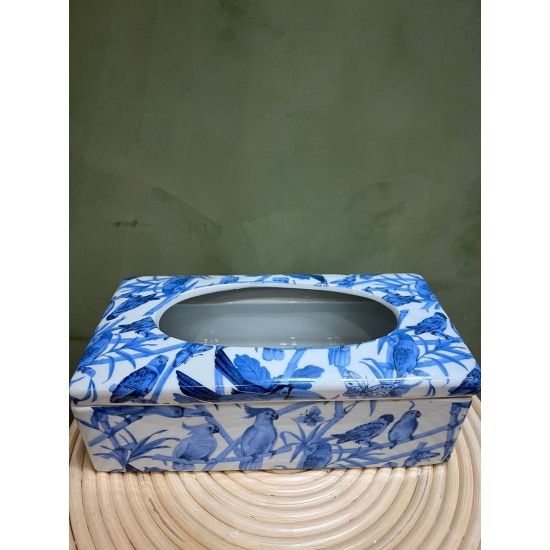 Tissue Box كسسوارات منزليه Blue Parrots