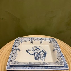 S/2 ASHTRAY  كسسوارات منزليه BLUE DOG