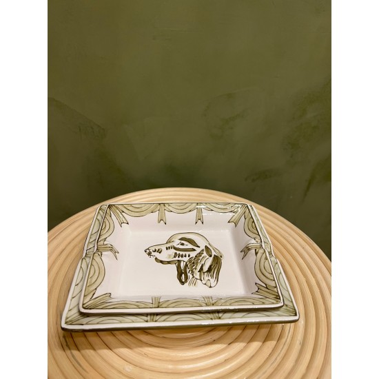 S/2 ASHTRAY  كسسوارات منزليه  GREEN DOG