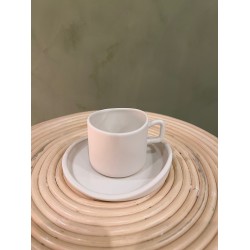 Espresso cup w/ saucer S/4 كسسوارات منزليه white