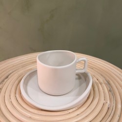Espresso cup w/ saucer S/4 كسسوارات منزليه white