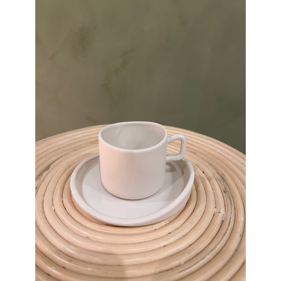 Espresso cup w/ saucer S/4 كسسوارات منزليه white