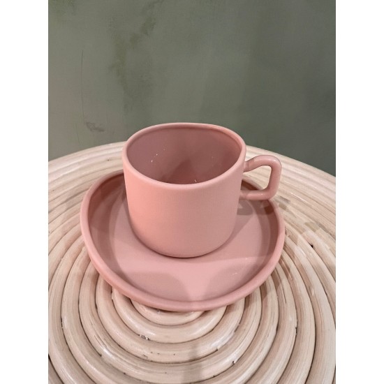 Espresso cup w/ saucer S/4 كسسوارات منزليه pink