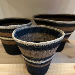 Basket S/3 كسسوارات منزليه black/brown