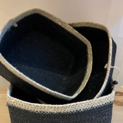 Basket S/3 كسسوارات منزليه black/natural