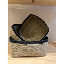 Basket S/3 كسسوارات منزليه natural/black