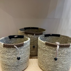 Basket S/3 كسسوارات منزليه natural