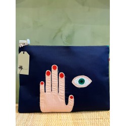 Navy Blue Eye Hand اكسسوارات Toilet Kits