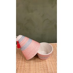 Peace Basket Stitched Blue & Red اكسسوارات منزليه