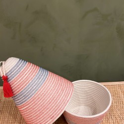 Peace Basket Stitched Blue & Red اكسسوارات منزليه