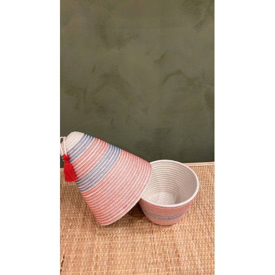 Peace Basket Stitched Blue & Red اكسسوارات منزليه