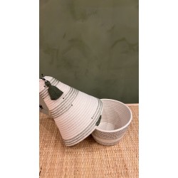 Peace Basket Stitched Olive اكسسوارات منزليه