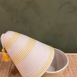 Peace Basket Stitched Yellow اكسسوارات منزليه