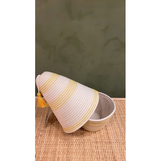 Peace Basket Stitched Yellow اكسسوارات منزليه