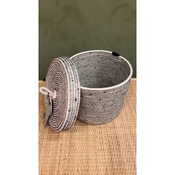 Lidded Cylinder Standard Black polka dot اكسسوارات منزليه