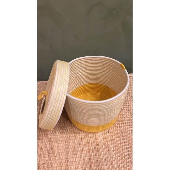Lidded Cylinder Standard Yellow Liquorice اكسسوارات منزليه