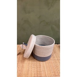 Lidded Cylinder  XL Blue Grey Liquorice اكسسوارات منزليه