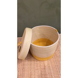 Lidded Cylinder XL Yellow Liquorice