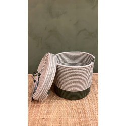 Lidded Cylinder XL Olive Liquorice