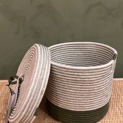 Lidded Cylinder XL Olive Liquorice