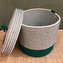 Lidded Cylinder XL Greenery