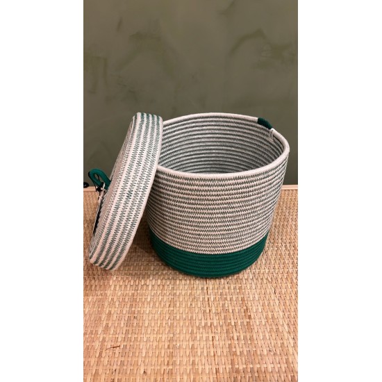 Lidded Cylinder XL Greenery