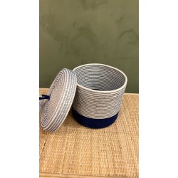 Lidded Cylinder XL Royal blue Liquorice