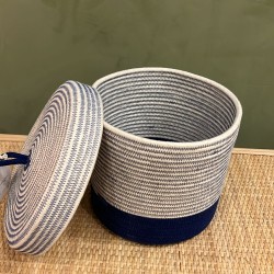 Lidded Cylinder XL Royal blue Liquorice