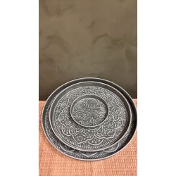 Round tray green S/3 mandala اكسسوارات منزليه