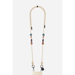 Beige, white ,dark green beads chain  اكسسوارات