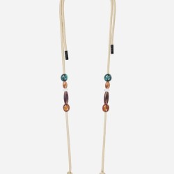 Beige, white ,dark green beads chain  اكسسوارات