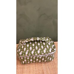 Green, White fish Square  Vanity bag اكسسوارات
