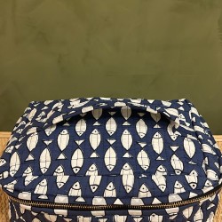 Dark Blue,white fish square vanity bag اكسسوارات