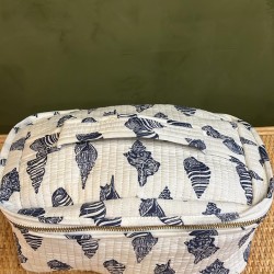 White ,Blue Shells Square Vanity bag اكسسوارات