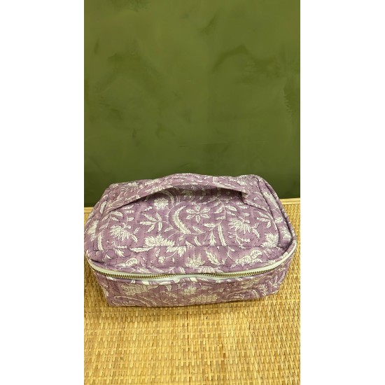 Lavender, White Flowers Square Vanity Bag اكسسوارات