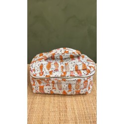 White,Orange fish Square Vanity Bag اكسسوارات