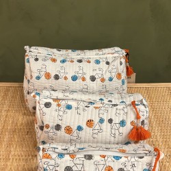 White Bicycle Toiletry Bags S/3 اكسسوارات