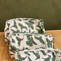 White,Green Falcons Toiletry Bags S/3 اكسسوارات