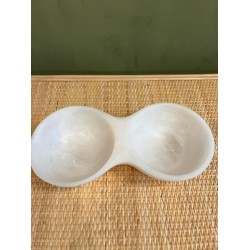 White Small two Circles Bowl اكسسوارات منزليه