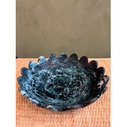 Dark Green Deep Round Petal Bowl اكسسوارات منزليه
