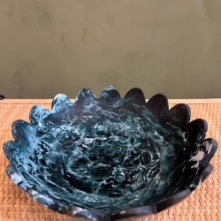 Dark Green Deep Round Petal Bowl اكسسوارات منزليه