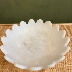 White Deep Round Petal Bowl اكسسوارات منزليه